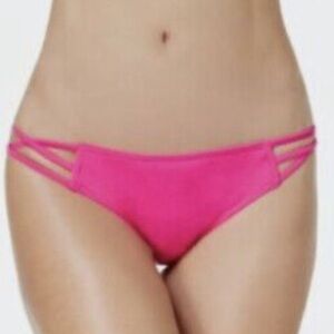 SUNDAZED Women Stunner Strappy Hipster Bikini Bottom - Dragonfruit. Size M